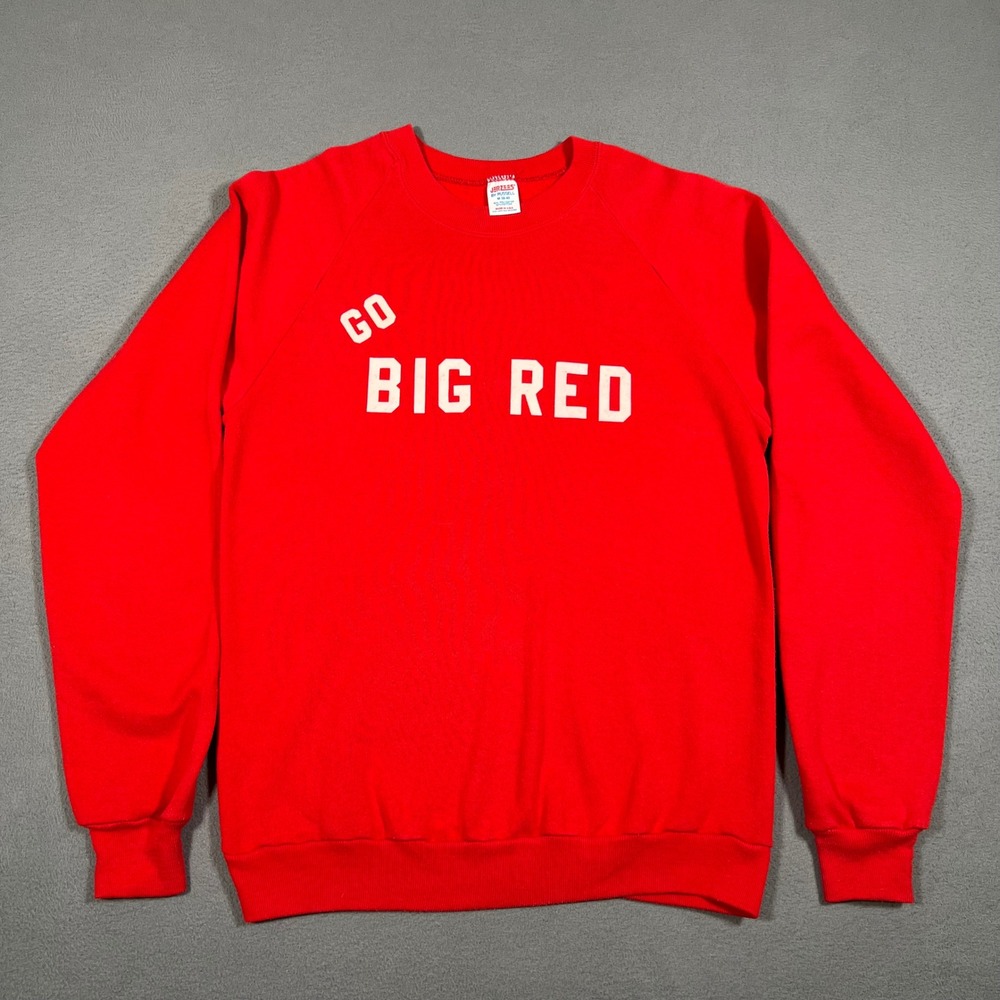 VTG Nebraska Cornhuskers Sweatshirt Medium Go Big Red Jerzees Made in USA 80s - Picture 1 of 7
